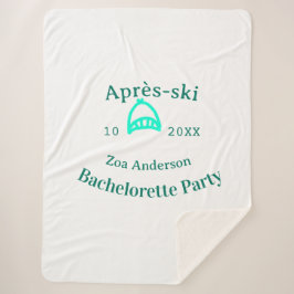 Après-Ski-Junggesellinnenabschied Türkis Hut Name  Sherpadecke