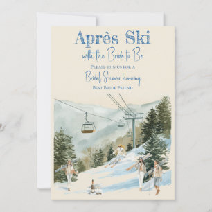 Après-Ski-Luxus-Ski-Brautparty-Einladung Einladung