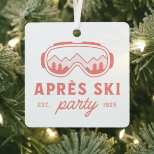 Après-Ski-Mädchenparty rosa Ästhetik Ornament Aus Metall