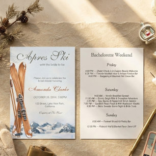 Apres Ski mit der Braut Winter Bridal Shower Einladung