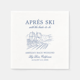Après Ski mit der Braut zum Bach Weekend Serviette