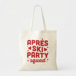 Après-Ski-Party-Squad-Urlaub rote Ästhetik Tragetasche