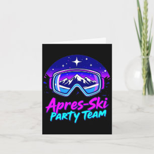 Après-Ski-Party-Stimmung – schneebedeckte Bergnach Karte