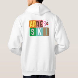 Après-ski Retro Ski Skifahrer - Farbblock Hoodie