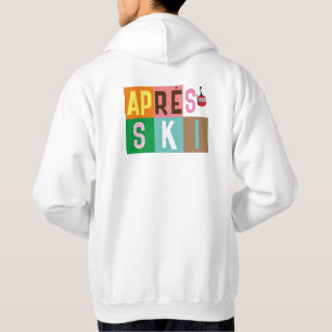 Après-ski Retro Ski Skifahrer - Farbblock Hoodie