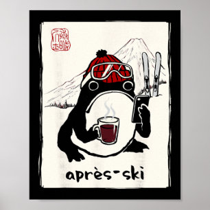 Après-Ski-Skifahrer japanische Männer Frauen Kinde Poster