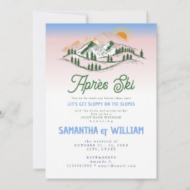 Après Ski Sloppy Pisten Skifahren Joint Bach Weeke Einladung