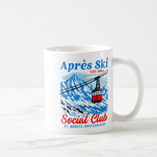Après-Ski-Social Club Skifahren Skifahrer Snowboar Kaffeetasse