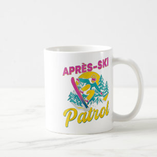 Après-Ski-Streife Funny Retro Snowboard und Ski-Pa Kaffeetasse