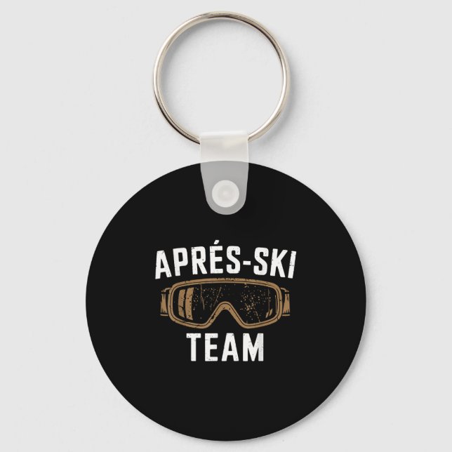 Apres-ski Team Winter Skiing  Schlüsselanhänger (Vorderseite)