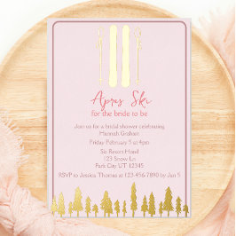 Apres Ski Winter Brautparty Folieneinladung