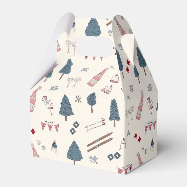 Apres Ski Winter Junggeselinnen-Abschied Gefälligk Geschenkschachtel (Vorderseite)