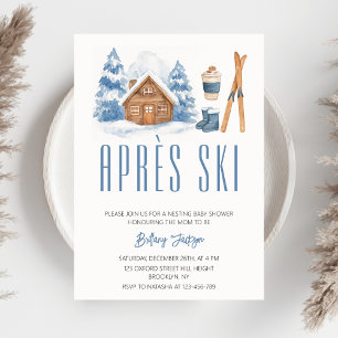 Apres Ski Winter Nesting Baby Dusche Einladung