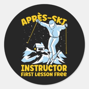 Apres Skilehrer Runder Aufkleber