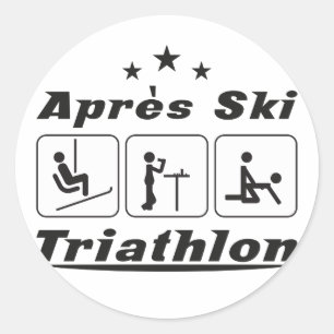 Apres SkiTriathlon Runder Aufkleber