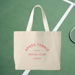 Après Tennis Social Club Benutzerdefinierter Rosa  Jumbo Stoffbeutel