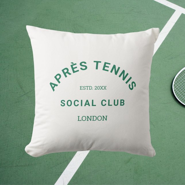 Après Tennis Social Club Custom Green Wappen Kissen (Von Creator hochgeladen)