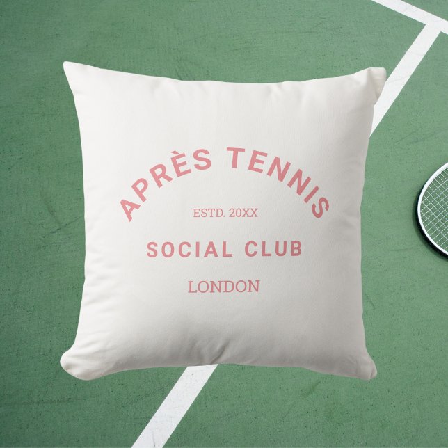 Après Tennis Social Club Custom Pink Wappen Kissen (Von Creator hochgeladen)