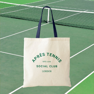 Après Tennis Social Club Green Wappen Navy Handle Tragetasche