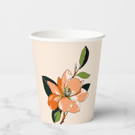 Apricot Azalea auf Creme Pappbecher
