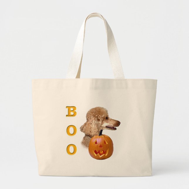 Apricot Coated Poodle Jumbo Stoffbeutel (Vorne)