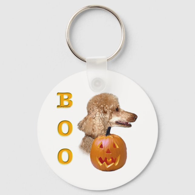 Apricot Coated Poodle Schlüsselanhänger (Vorderseite)