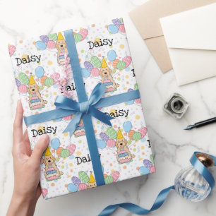 Apricot Cockapoo Cavapoo Dog Geburtstag Geschenkpapier