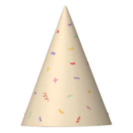 Apricot Confetti Birthday Party Hat Partyhütchen
