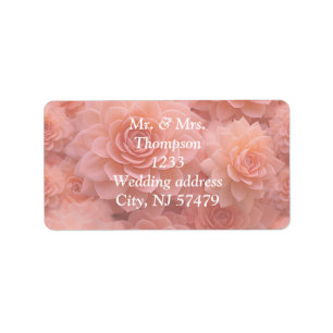 Apricot Crush Sukkulente Farben für 2024 Adressaufkleber