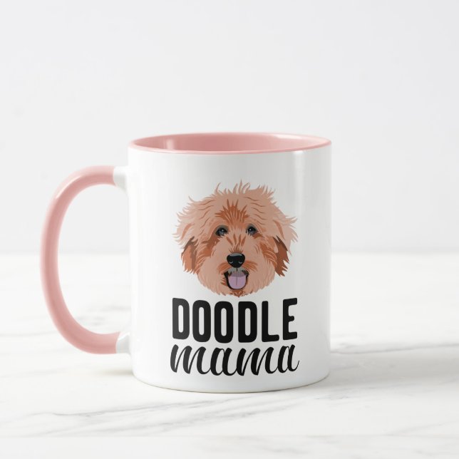 Apricot Doodle Mama Custom Foto Tasse (Links)