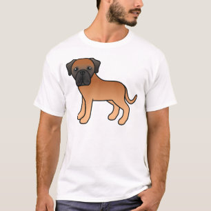 Apricot English Mastiff Niedlich Cartoon Dog T-Shirt