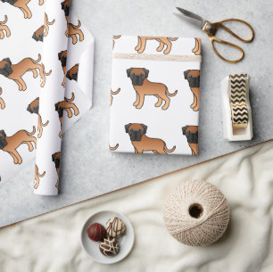 Apricot English Mastiff Süßer Cartoon-Hund-Muster Geschenkpapier