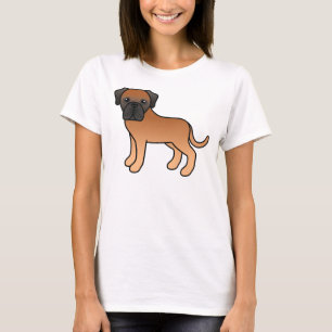 Apricot English Mastiff Süßer Cartoon-Hund T-Shirt
