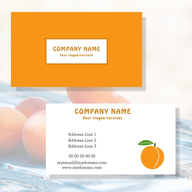 Apricot Fruit Business Card Visitenkarte (Apricot Fruit Business Card)