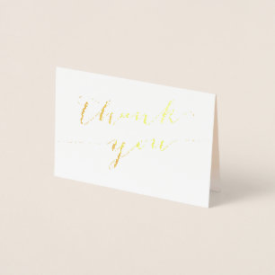 Apricot Gold Foil Wedding Dankeschön Card Folienkarte