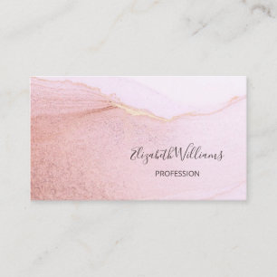 Apricot Gold Tinte Marmor QR-Code Visitenkarte