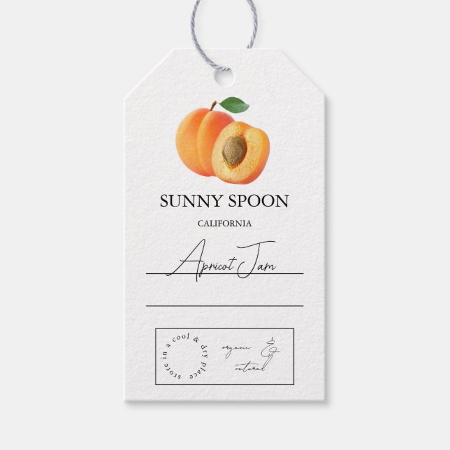 Apricot Hang Tag Geschenkanhänger (Vorderseite)