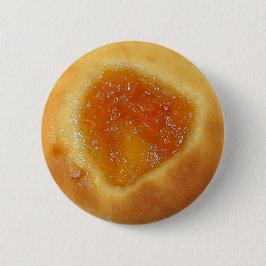 Apricot Kolache pin Button
