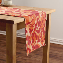 Apricot Lava Camouflage Großer Tischläufer