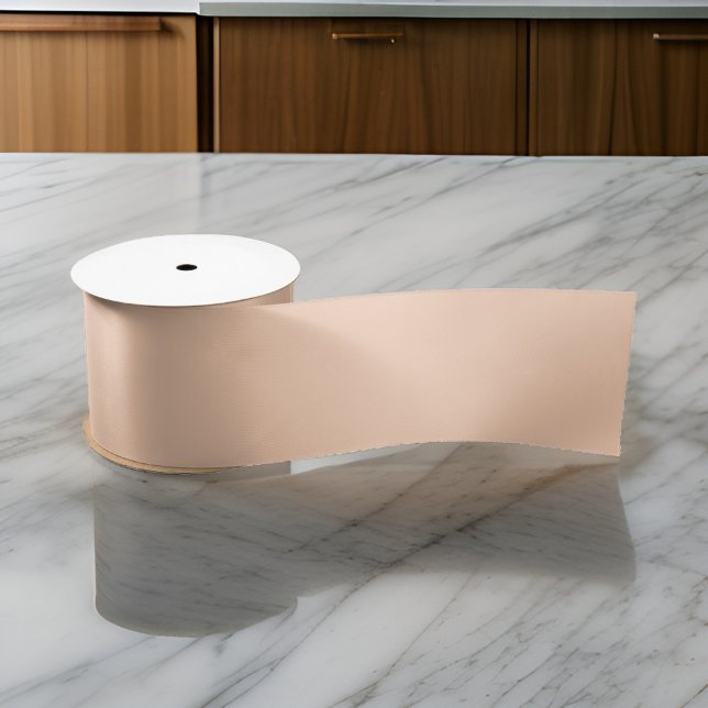 Apricot Light Peach Minimalistisch Solid Color Satinband (Von Creator hochgeladen)