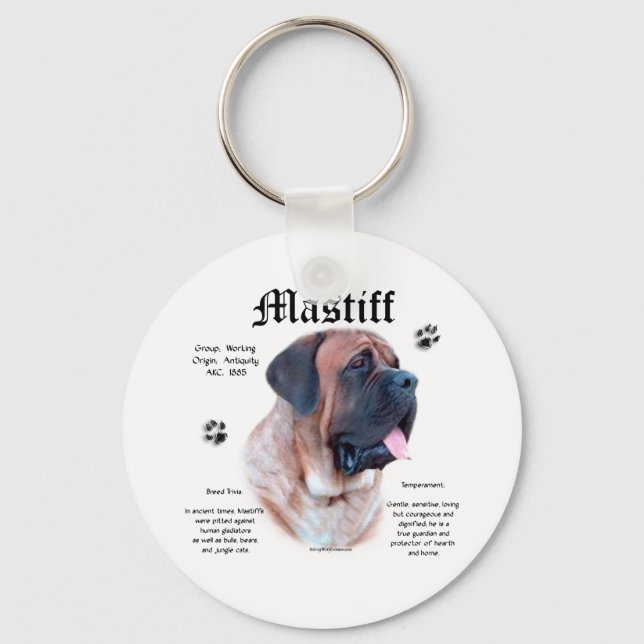 Apricot Mastiff History Schlüsselanhänger (Vorderseite)