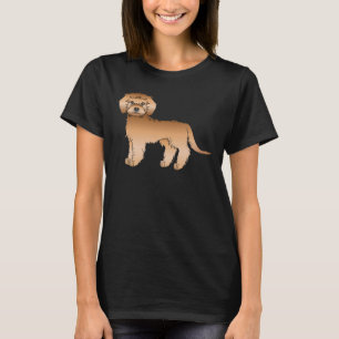 Apricot Mini Goldendoodle Niedlicher Cartoon Dog T-Shirt