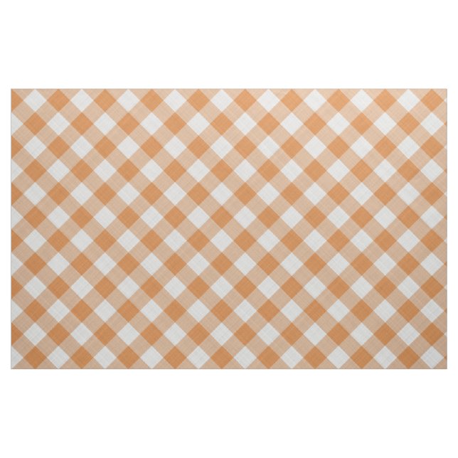 Apricot Orange Hütte Gingham Stoff (Fat Quarter (45,7 x 55,9 cm))