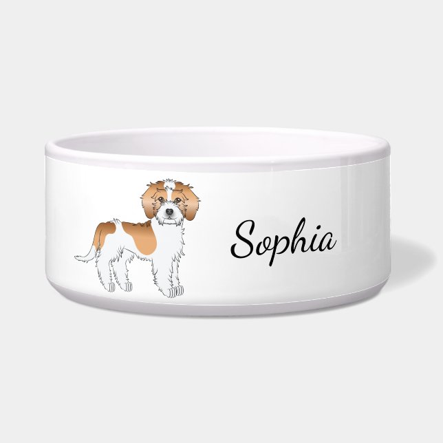 Apricot Parti-color Mini Goldendoodle Dog Napf (Vorderseite)