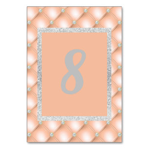 APRICOT PEACH DIAMOND MODERNE TISCHNUMMER