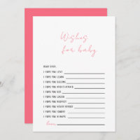 Apricot Pink Babydusche Wünsche für das Baby