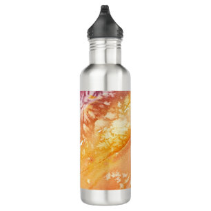 Apricot Rose Abstract Design Edelstahlflasche