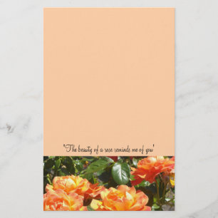 Apricot-Rose Briefpapier