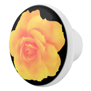 Apricot-Rose Keramikknauf