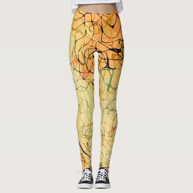 Apricot Swirl Leggings (Vorderseite)